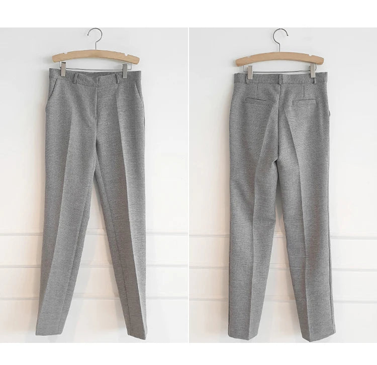 Women’s Black & Gray Formal Pantsuit