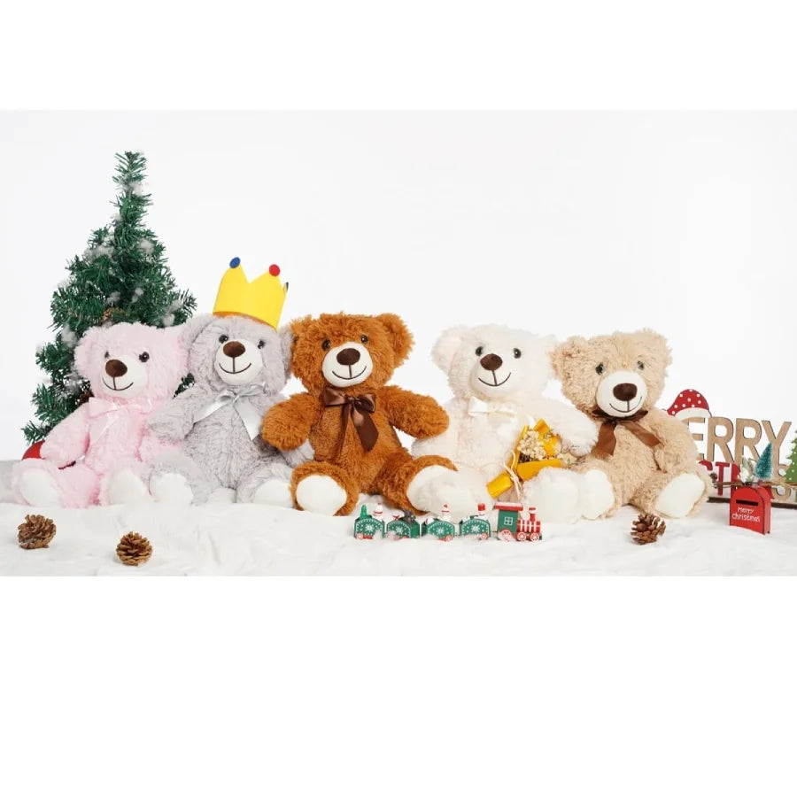 5-Piece Teddy Bear Plush Set – Valentine’s Day Gift for Her