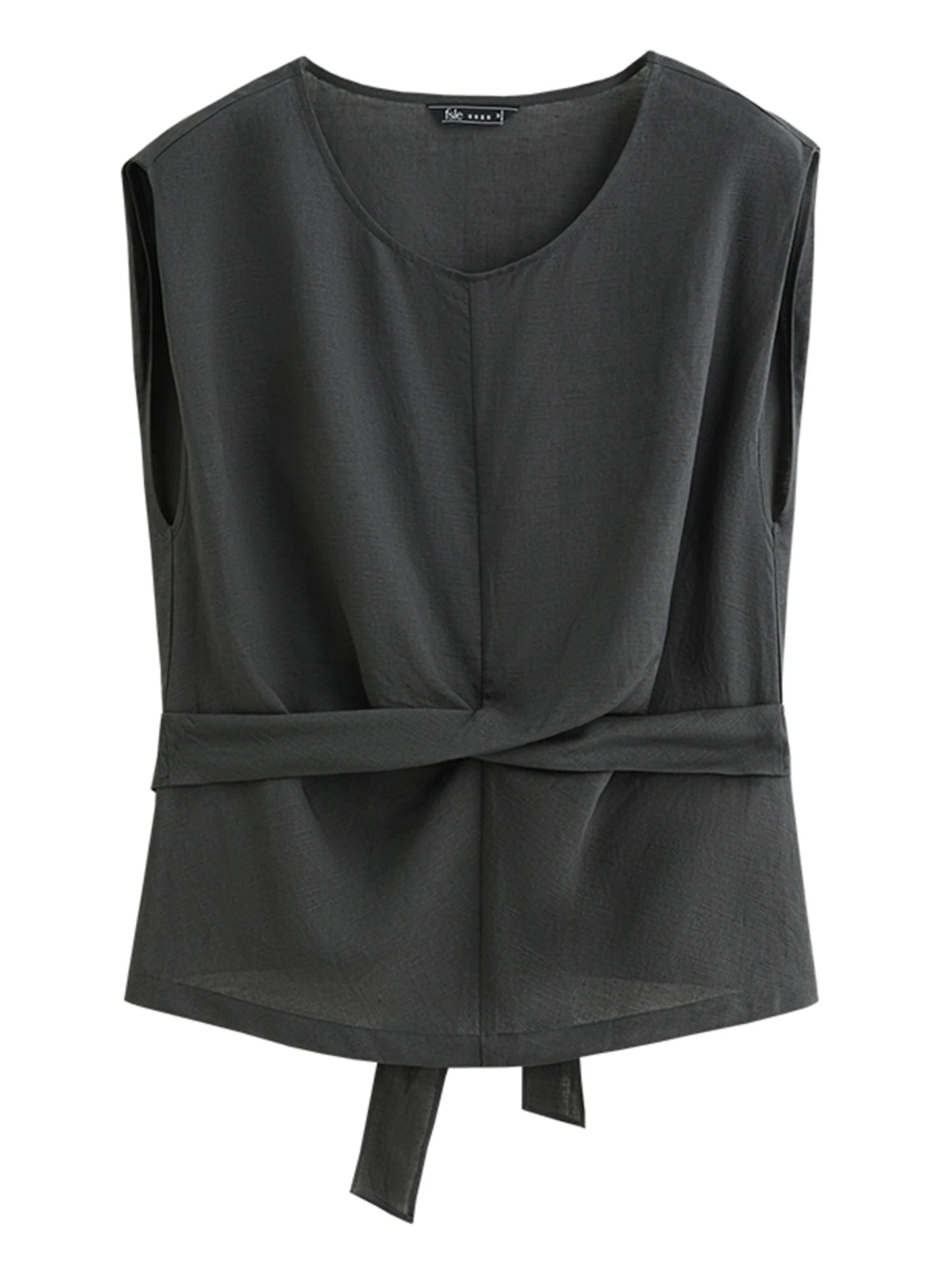 Linen Two-Piece Pants Suit – Sleeveless Top & Wide-Leg Trousers