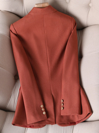 Women Single Button Formal Blazer