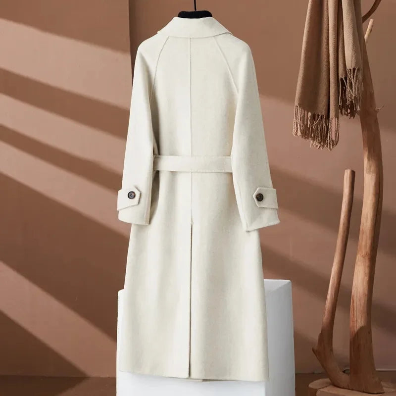Women's 100% Wool Long Overcoat
