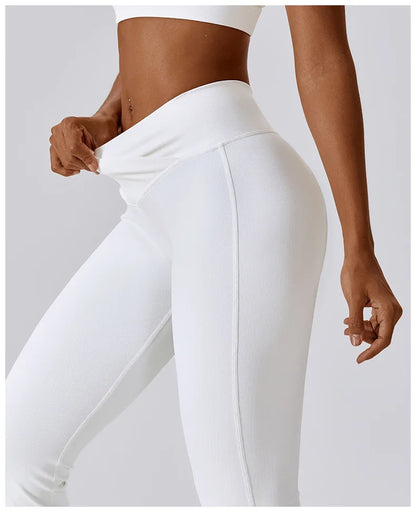 Flare Leggings Workout Pants with Tummy Control