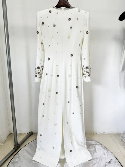 Luxury Beaded Floor-Length Formal Dress – High Street Dress