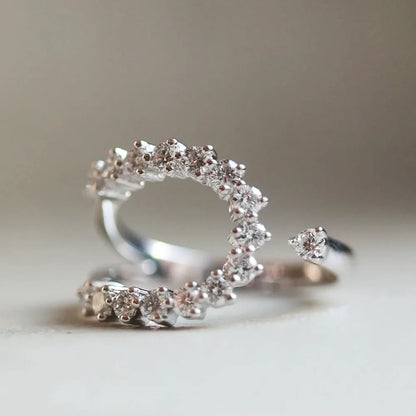 Open Design Moissanite Pinky Ring