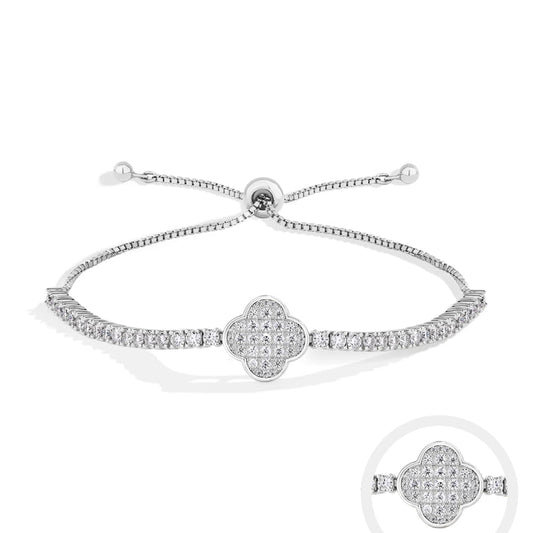 Clover Adjustable Moissanite Tennis Bracelet - Women's Gift