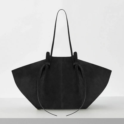 Custom Initials Large Capacity Faux Suede Tote Bag