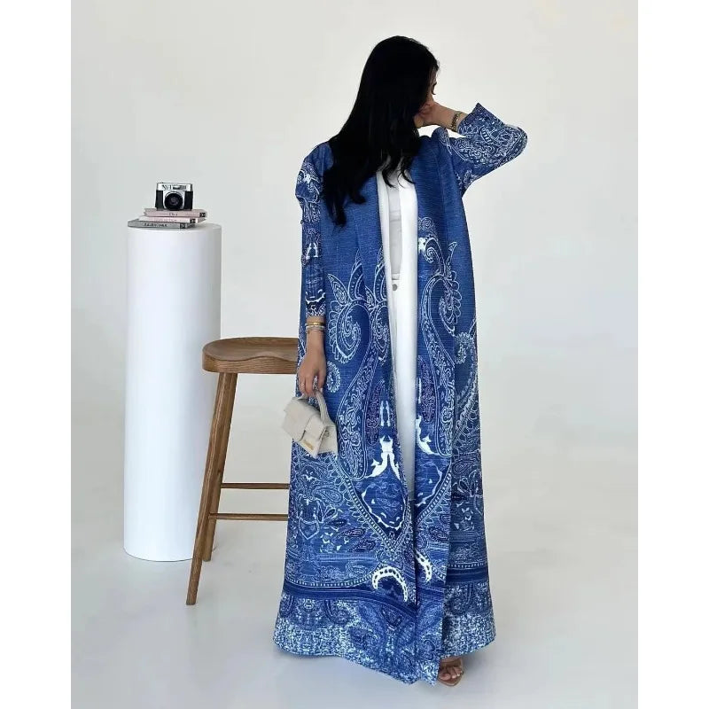 Open Printed Cardigan Abaya – Modest Cardigan