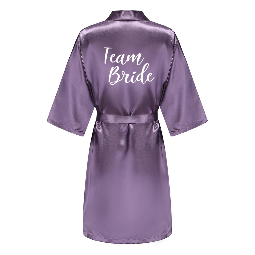 Royal Purple Bridal Party Satin Robes