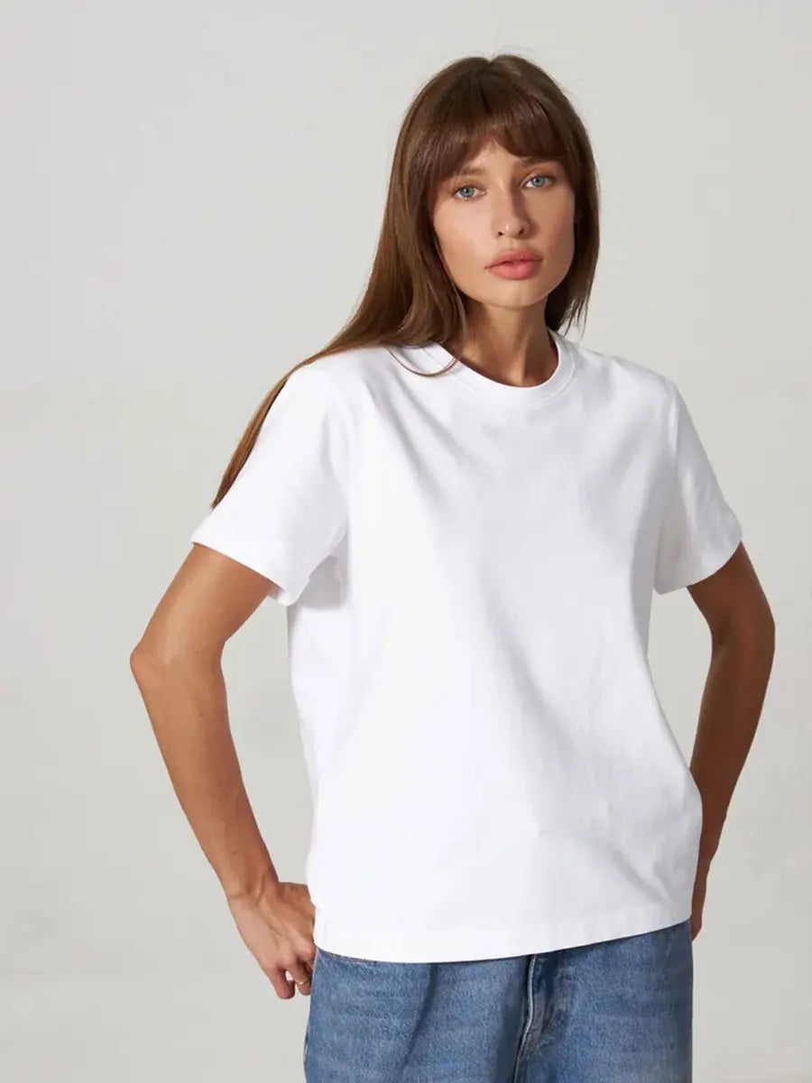 100% Cotton Basic Solid Color T-Shirt