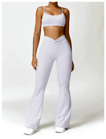 High Waist Wide Leg Workout Trousers Flare Leggings