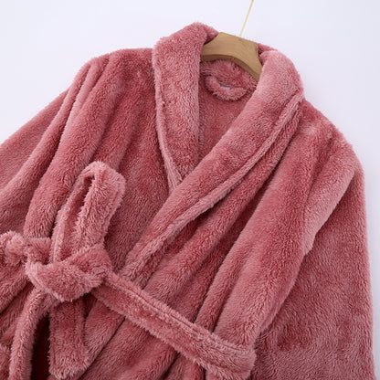 Winter Thick Sleeprobe - Flannel Warm Home Robe