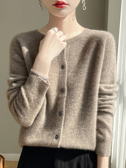 100% Merino Wool Women’s Basic Cardigan