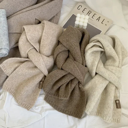 Korean Style Cashmere Knitted Scarf