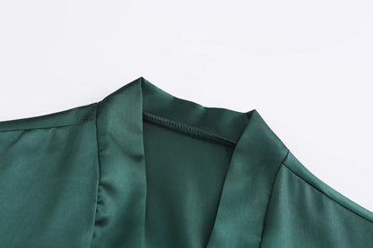 Emerald Green Bridal Party Satin Robes