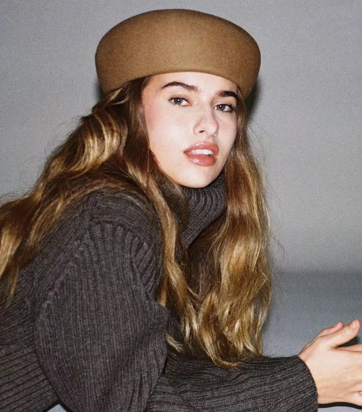 100% Wool Felt Blocked Beret Women's Hat - Christmas Gift