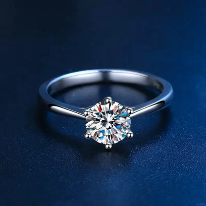 18K Gold Plated Moissanite Engagement Ring