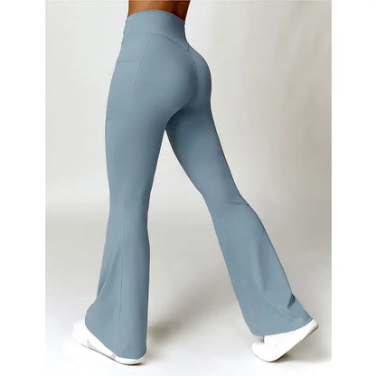 High Waist Wide Leg Workout Trousers Flare Leggings