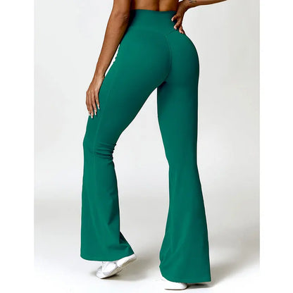 High Waist Wide Leg Workout Trousers Flare Leggings