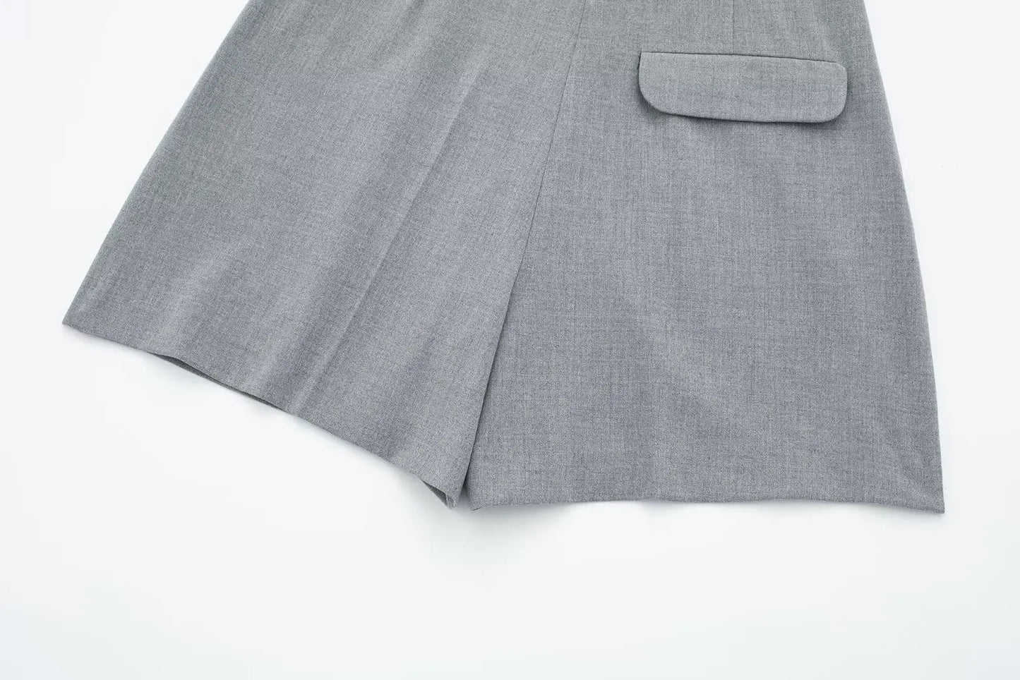 Vest and Shorts Casual Grey Suit