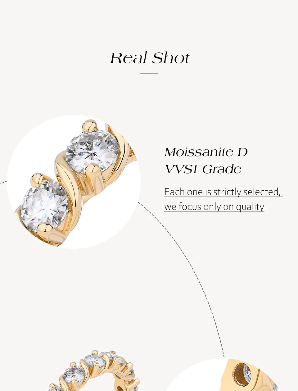 Moissanite Wedding Band Ring - Gift For Her