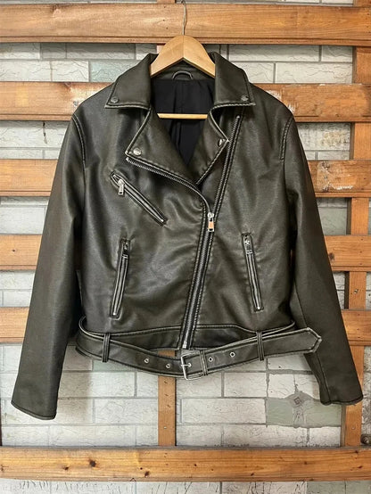 Vintage Cropped Leather Jacket