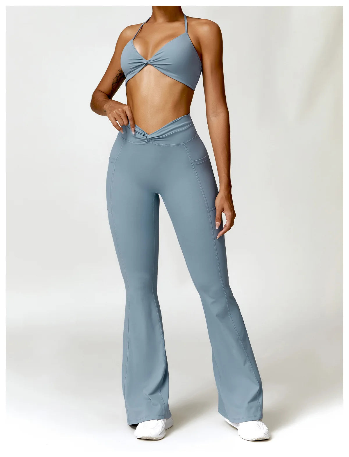 High Waist Wide Leg Workout Trousers Flare Leggings