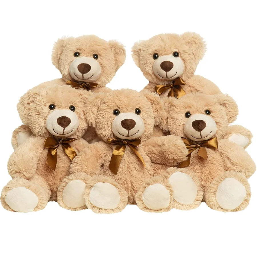 5-Piece Teddy Bear Plush Set – Valentine’s Day Gift for Her
