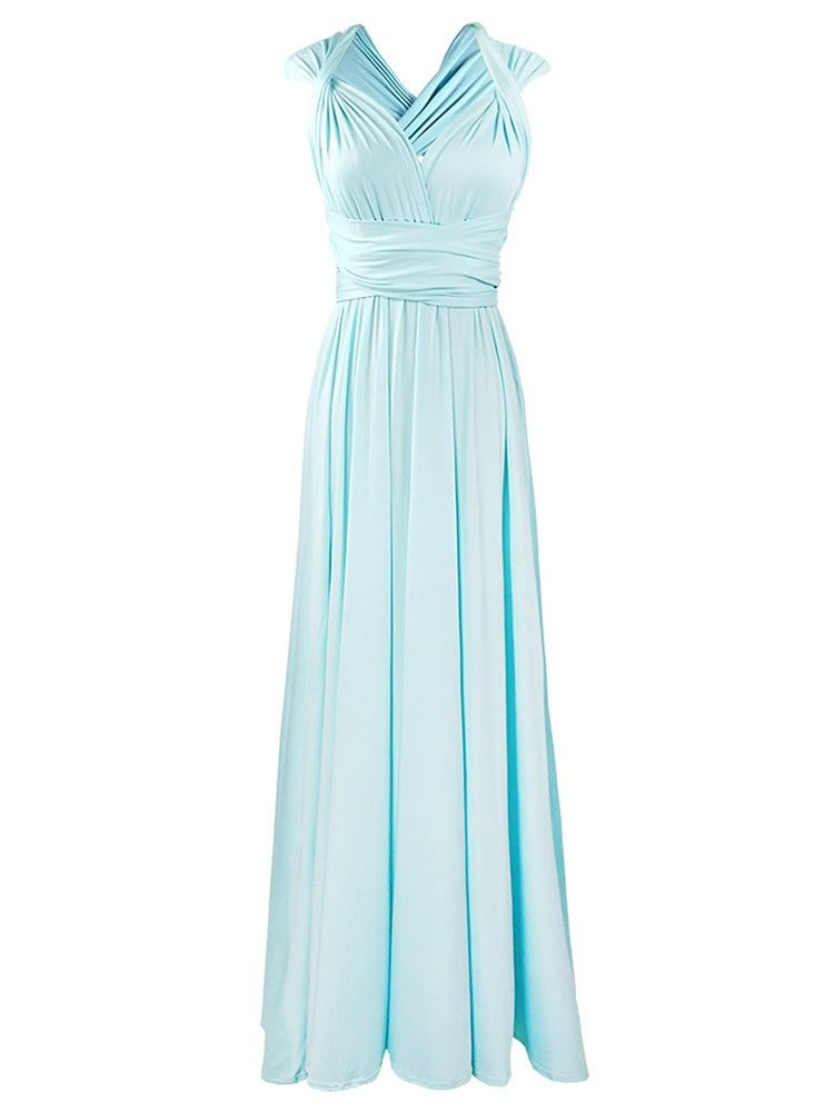 Floor Length Maxi Wrap Convertible Infinity Bridesmaid Multiway Dress