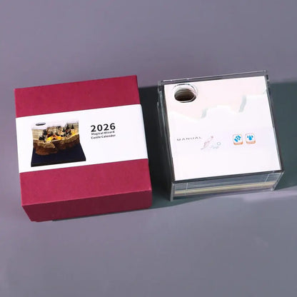 2026 Weekly Magical Wizard 3D Calendar With Lights & Acrylic Box - Christmas Gift