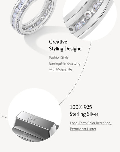 1.5 Carat Moissanite Eternity Ring - Gift For Her