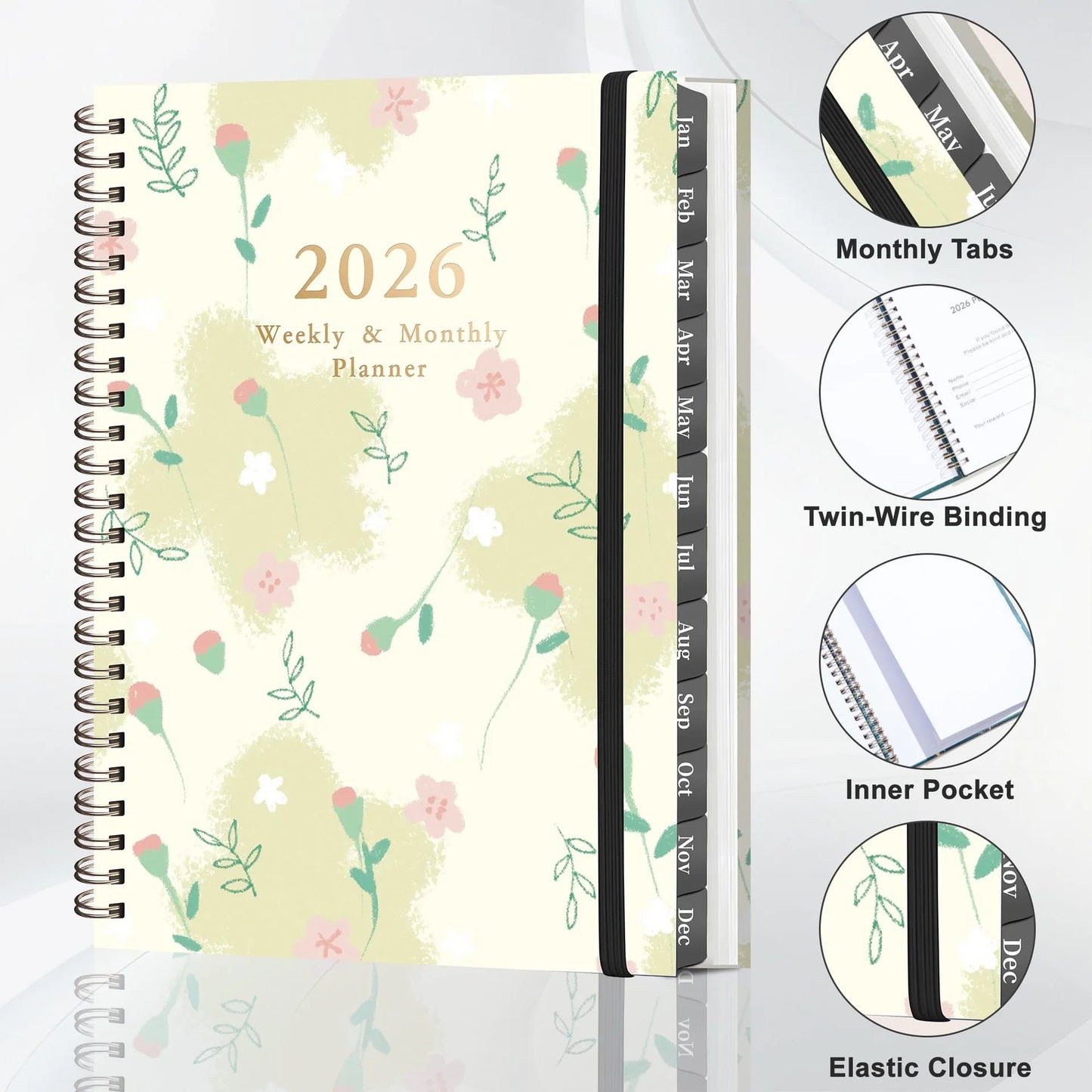 2026 Weekly & Monthly Planner - Multifunctional Business Planner