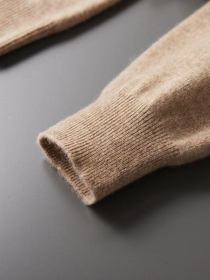 Men’s 100% Merino Wool Hooded Knit Pullover