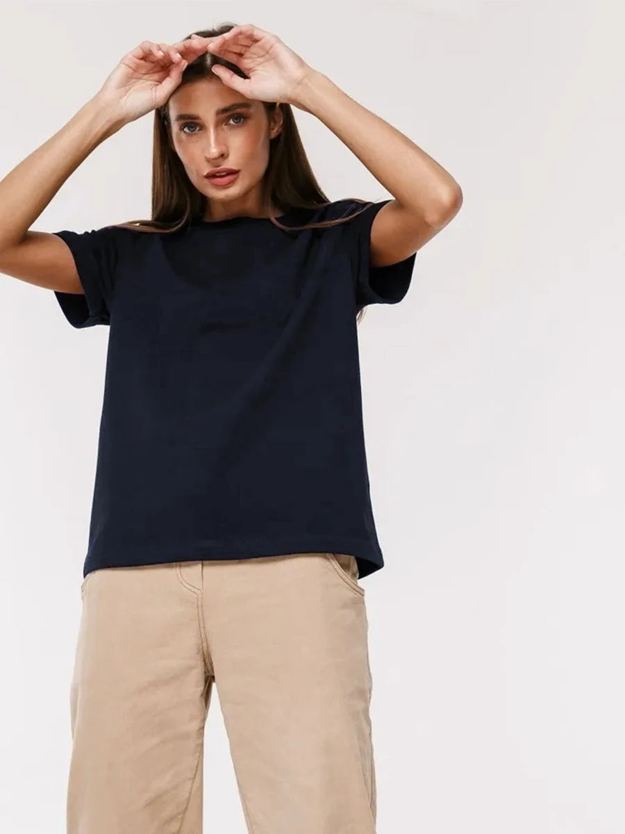 100% Cotton Basic Solid Color T-Shirt