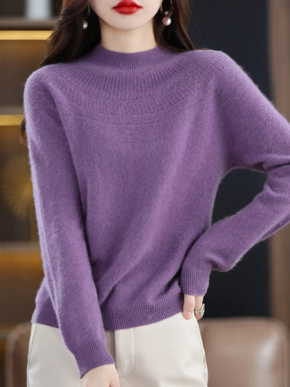 100% Merino Wool High Neckline Sweater