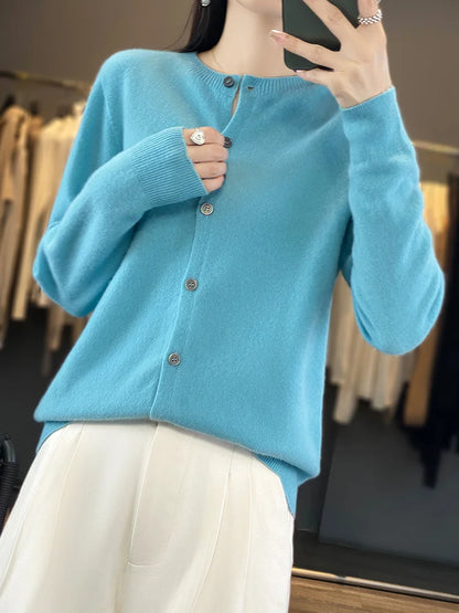 100% Merino Wool Women’s Knit Cardigan