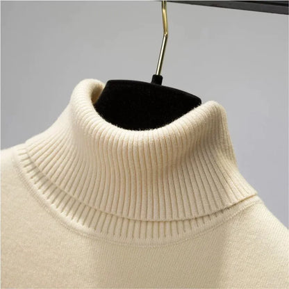 Turtleneck Thermal Basic Velvet Lined Sweater