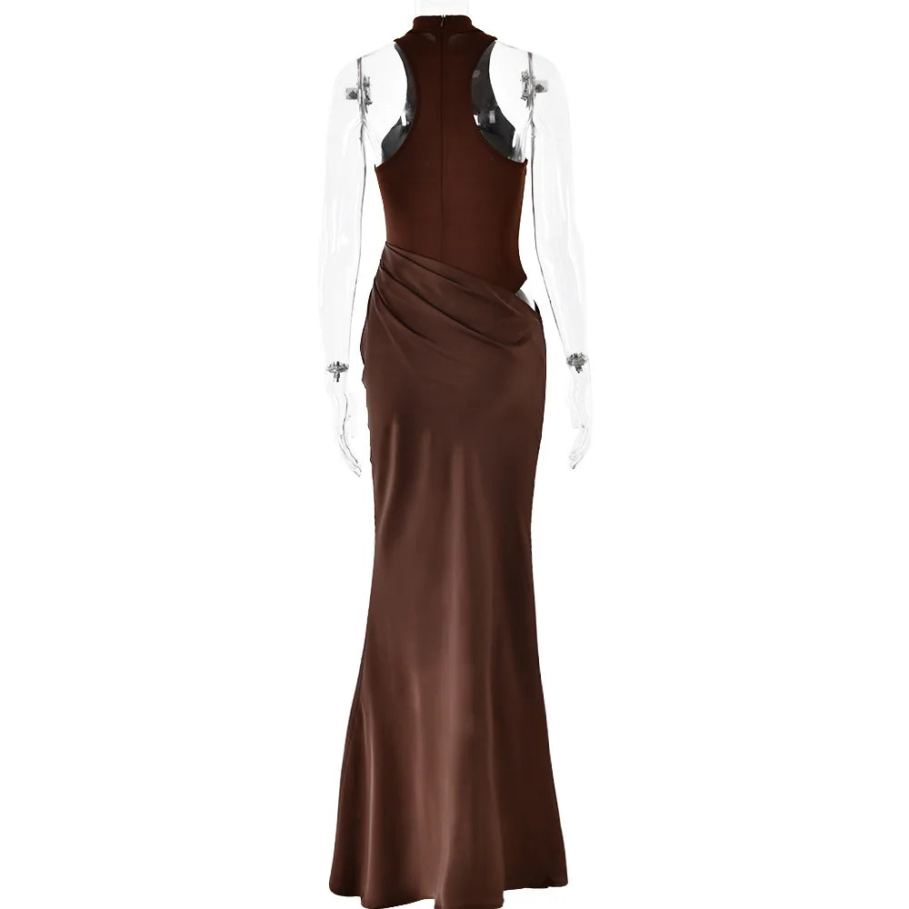 Sleeveless Cut-Out Floor-Length Dress