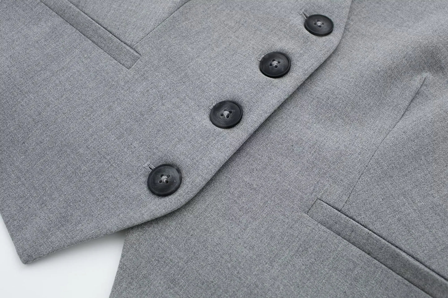 Vest and Shorts Casual Grey Suit