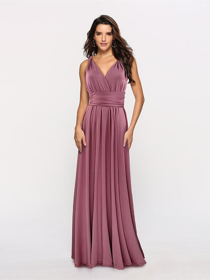 Floor Length Maxi Wrap Convertible Infinity Bridesmaid Multiway Dress