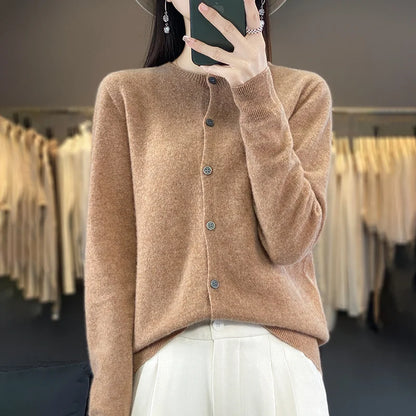 100% Merino Wool Women’s Knit Cardigan