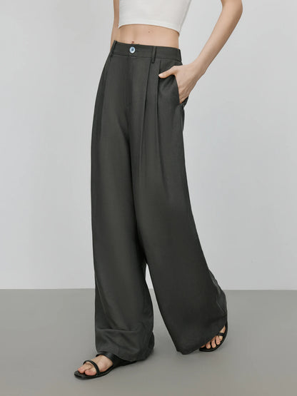 Linen Two-Piece Pants Suit – Sleeveless Top & Wide-Leg Trousers