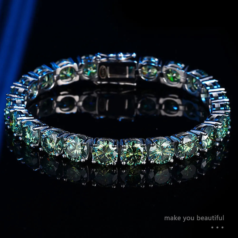 Green Moissanite Tennis Bracelet