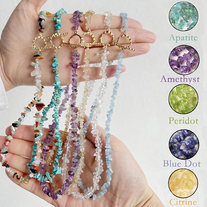 Semi-precious Natural Stones Healing Necklace