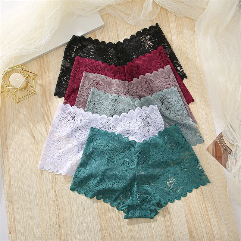 3PCS/Set Floral Lace Boyshorts Panties