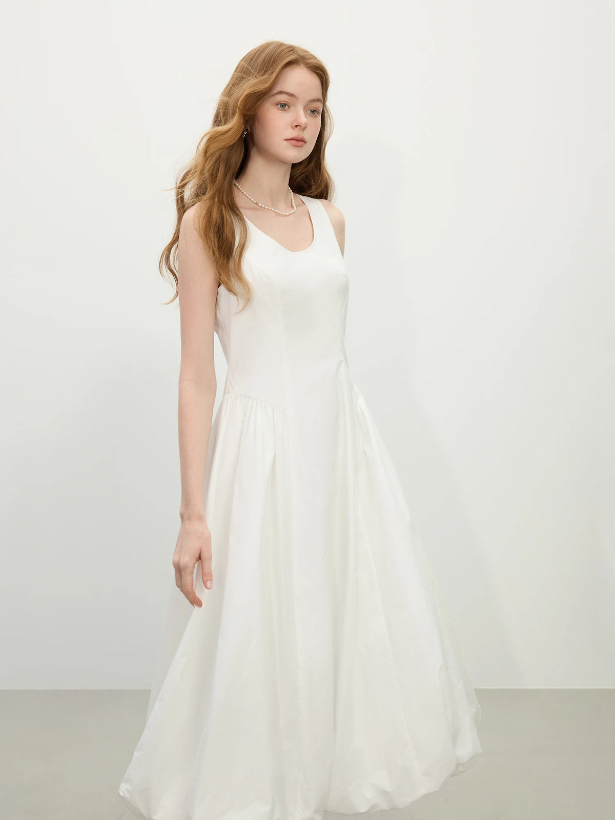 100% Cotton Sleeveless A-Line Maxi Dress