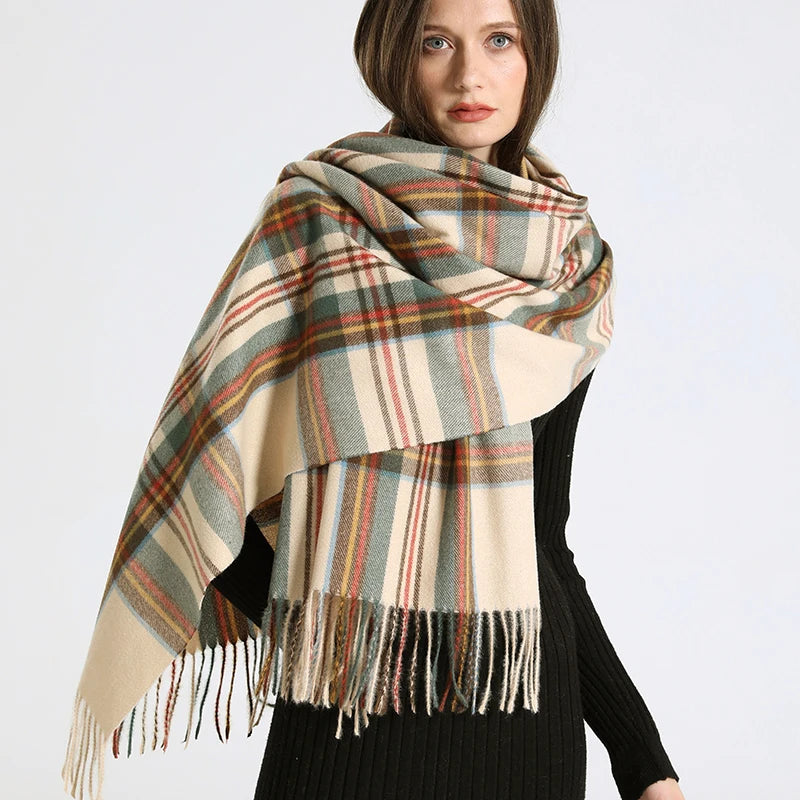 Plaid Cashmere-Like Long Scarf 200*70 CM