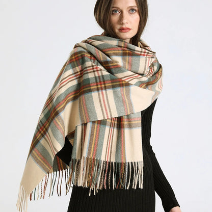 Plaid Cashmere-Like Long Scarf 200*70 CM