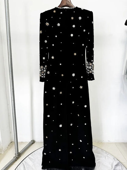 Luxury Beaded Floor-Length Formal Dress – High Street Dress
