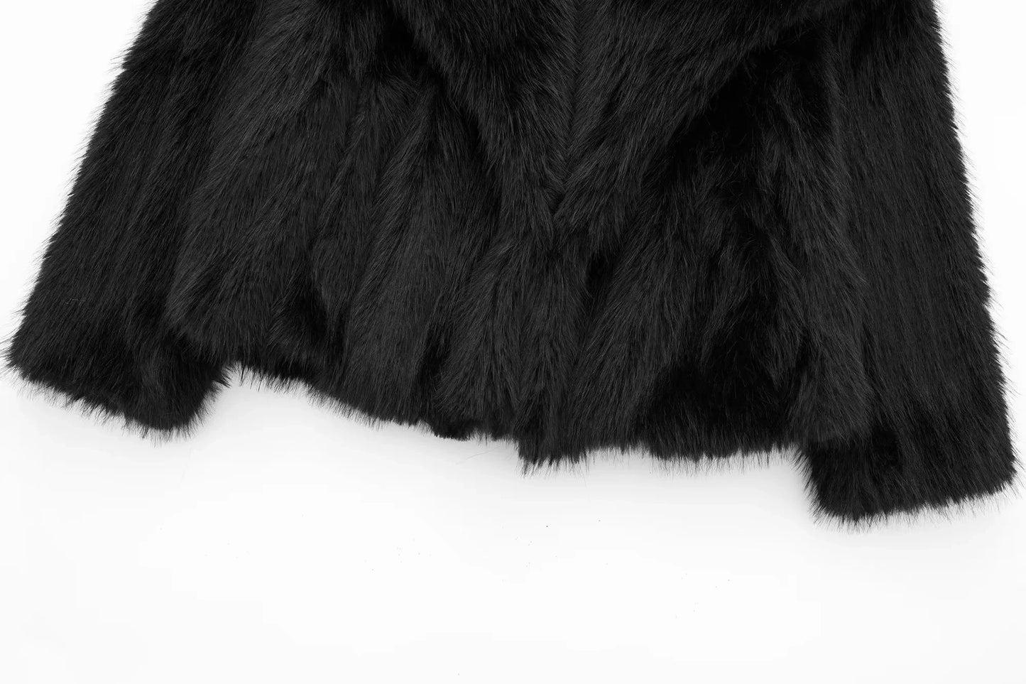 Women's Loose Fur Coat - Medium Length Oversize Fur Coat