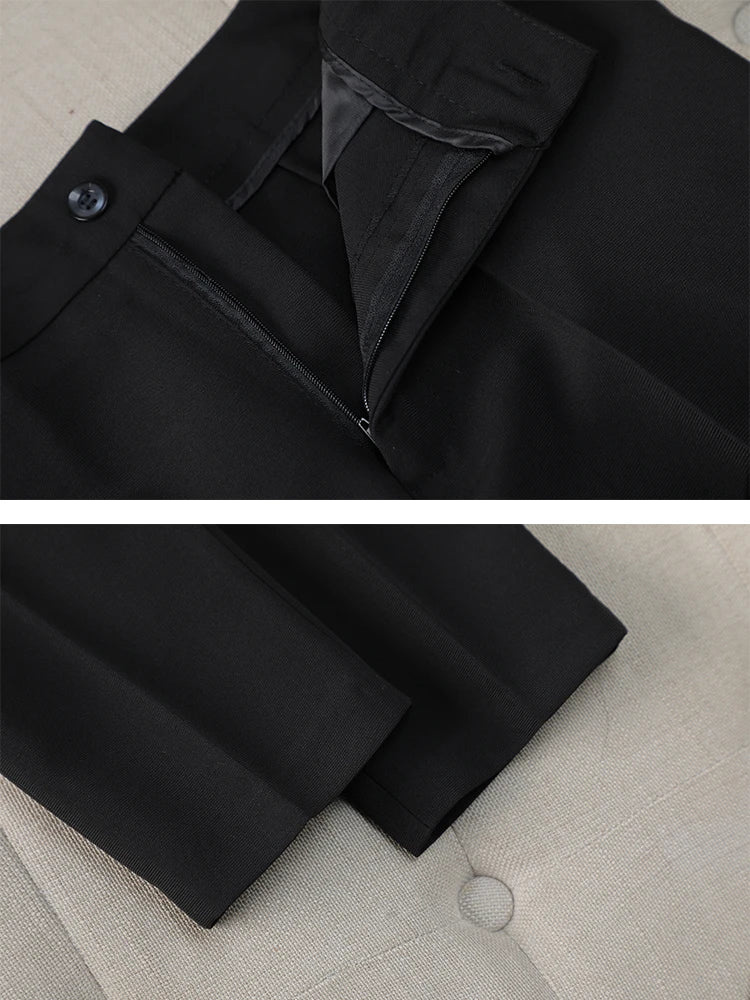 Satin Detail Women’s Formal Pant Suit